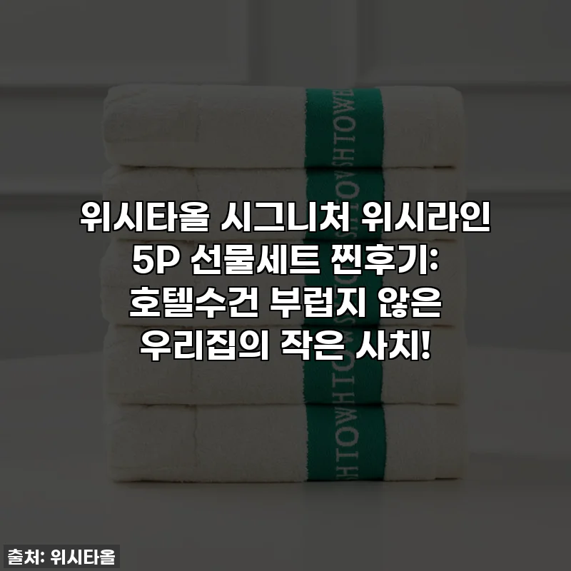 위시타올 시그니처 위시라인 5P 선물세트 찐후기: 호텔수건 부럽지 않은 우리집의 작은 사치!