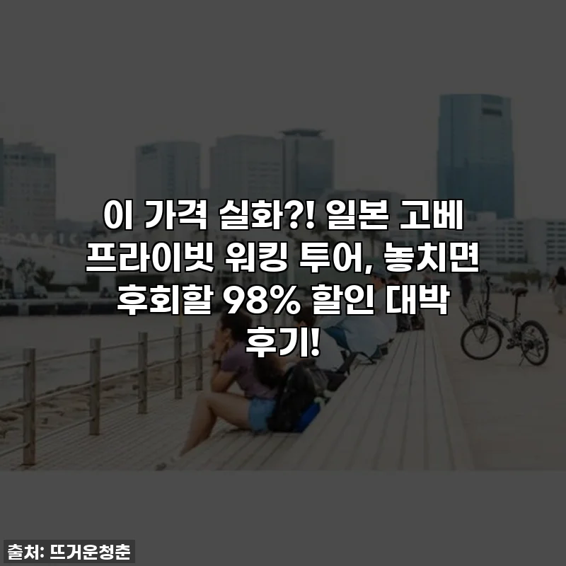 이 가격 실화?! 일본 고베 프라이빗 워킹 투어, 놓치면 후회할 98% 할인 대박 후기!