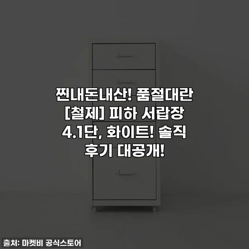 찐내돈내산! 품절대란 [철제] 피하 서랍장 4.1단, 화이트! 솔직 후기 대공개!