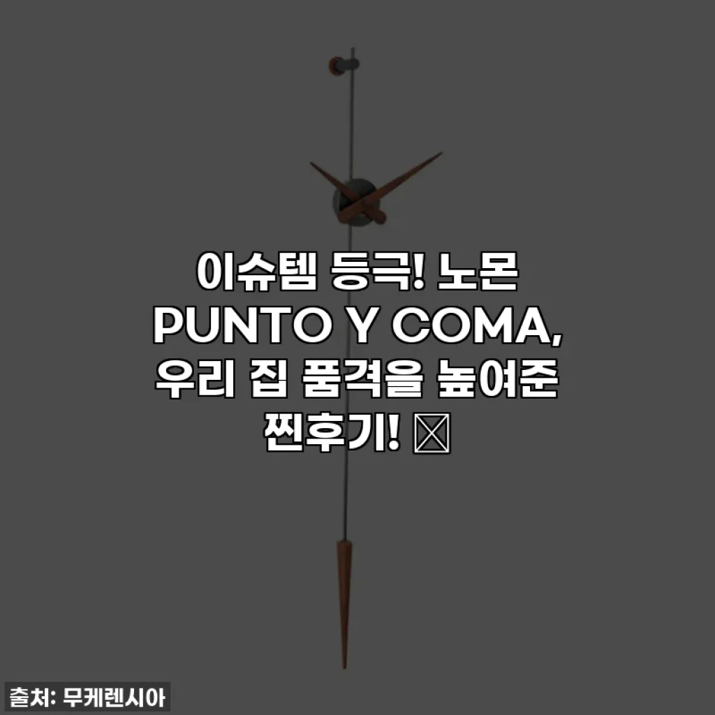 이슈템 등극! 노몬 PUNTO Y COMA, 우리 집 품격을 높여준 찐후기! ✨
