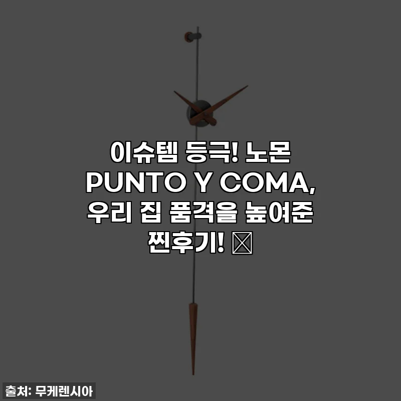 이슈템 등극! 노몬 PUNTO Y COMA, 우리 집 품격을 높여준 찐후기! ✨