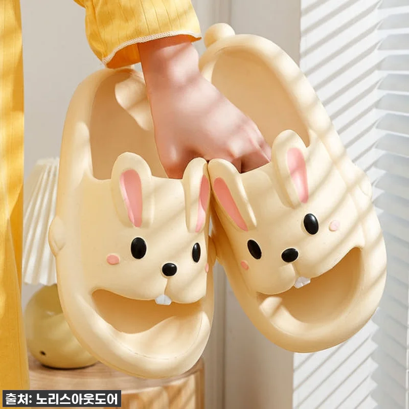 이슈템 떴다! 토끼 거실화, 여름 필수템으로 등극! 직접 신어보니 품절각이네요!
