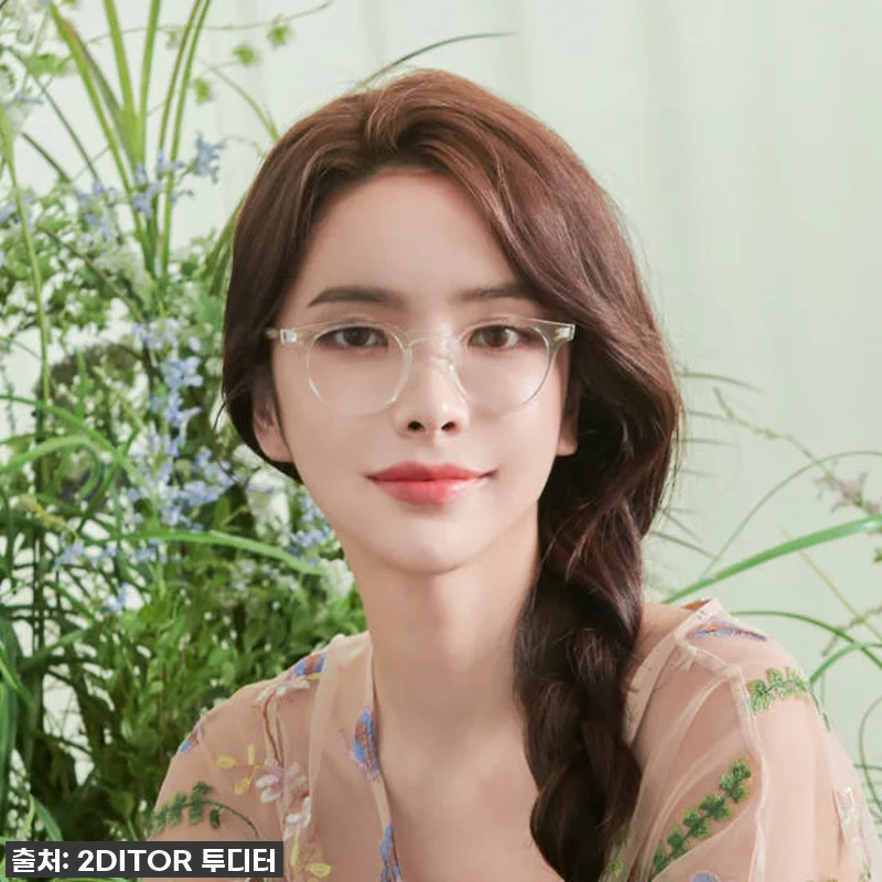 가벼운 동글이 투명 뿔테 안경테 시력 관련 이미지 1