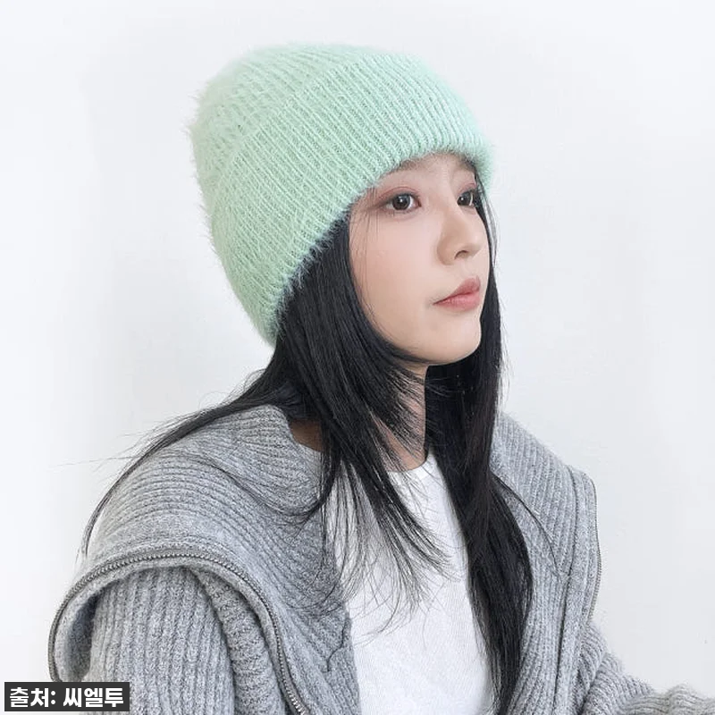 느엔 페이크 앙고라 털 여성 겨울 롱 관련 이미지 1