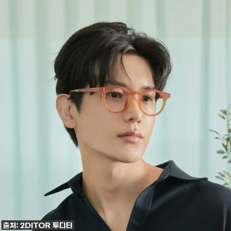가벼운 동글이 투명 뿔테 안경테 시력 관련 이미지 2