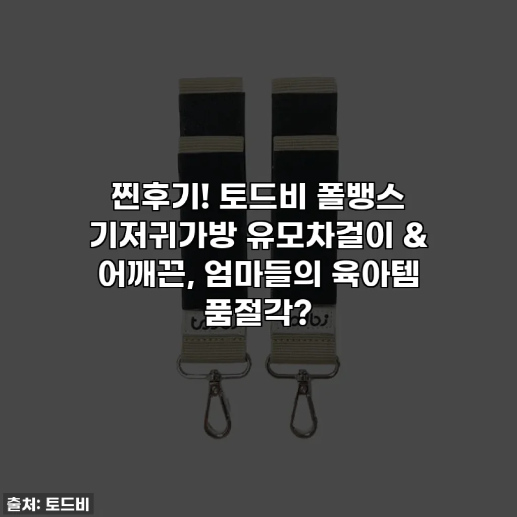 찐후기! 토드비 폴뱅스 기저귀가방 유모차걸이 & 어깨끈, 엄마들의 육아템 품절각?