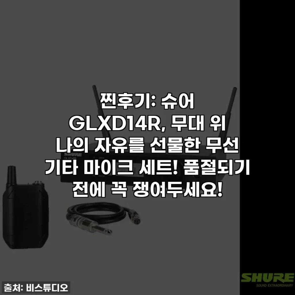 찐후기: 슈어 GLXD14R, 무대 위 나의 자유를 선물한 무선 기타 마이크 세트! 품절되기 전에 꼭 쟁여두세요!