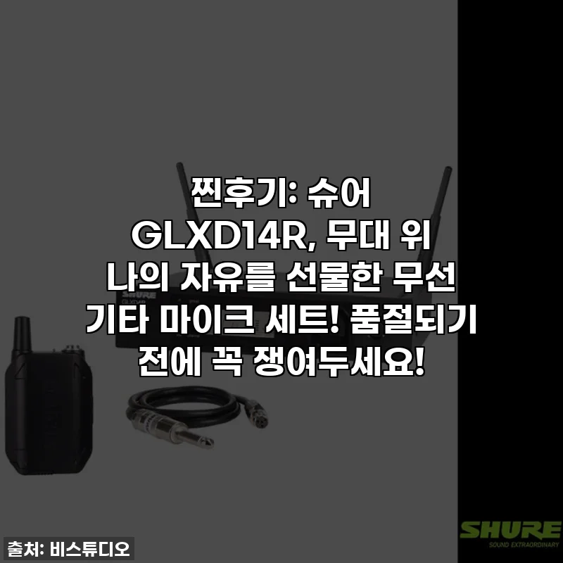 찐후기: 슈어 GLXD14R, 무대 위 나의 자유를 선물한 무선 기타 마이크 세트! 품절되기 전에 꼭 쟁여두세요!
