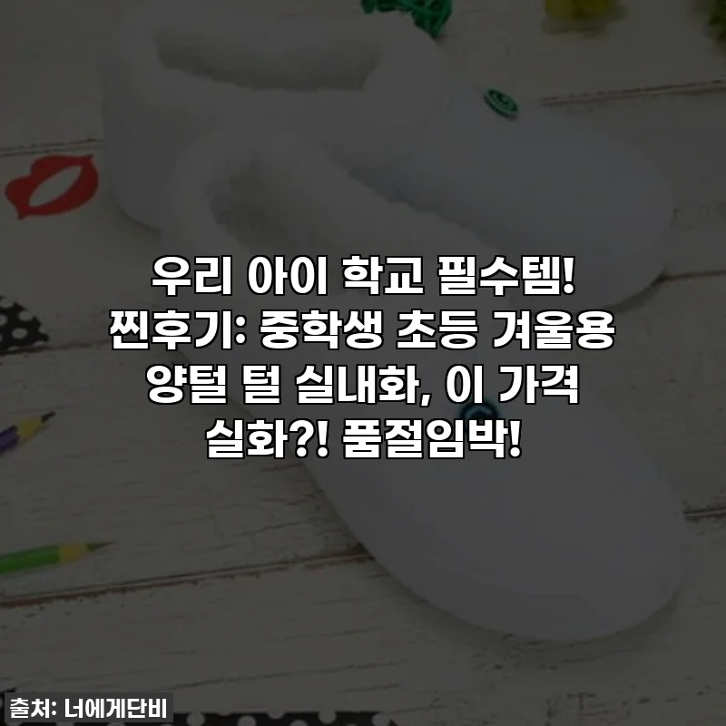 우리 아이 학교 필수템! 찐후기: 중학생 초등 겨울용 양털 털 실내화, 이 가격 실화?! 품절임박!