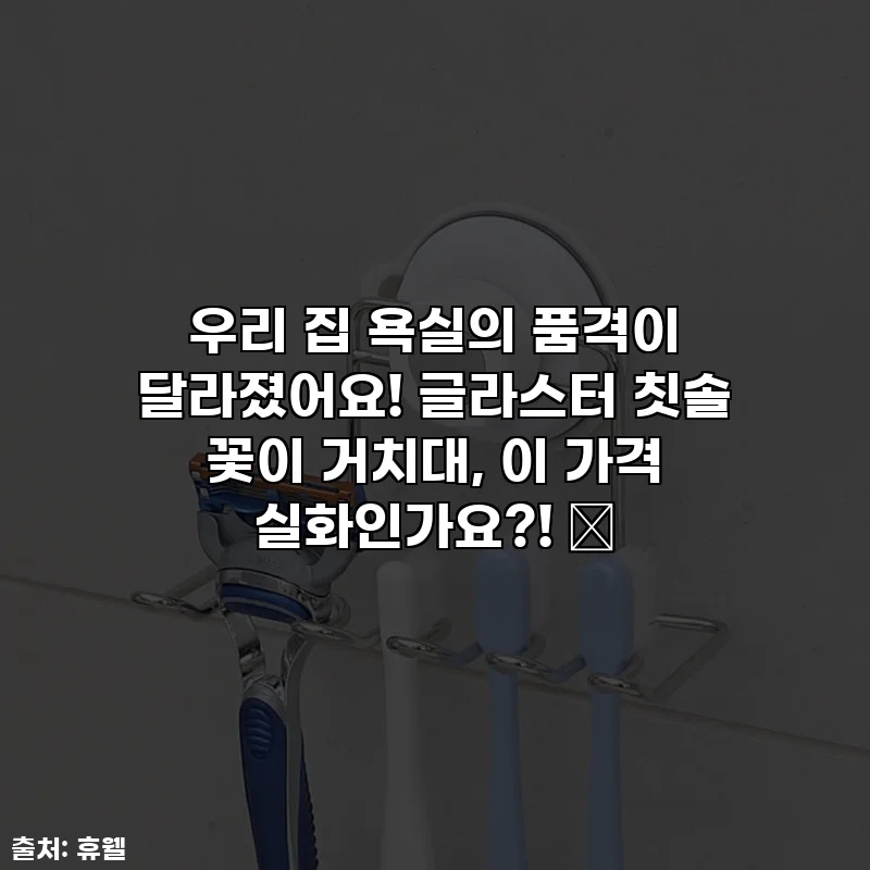 우리 집 욕실의 품격이 달라졌어요! 글라스터 칫솔 꽃이 거치대, 이 가격 실화인가요?! ✨