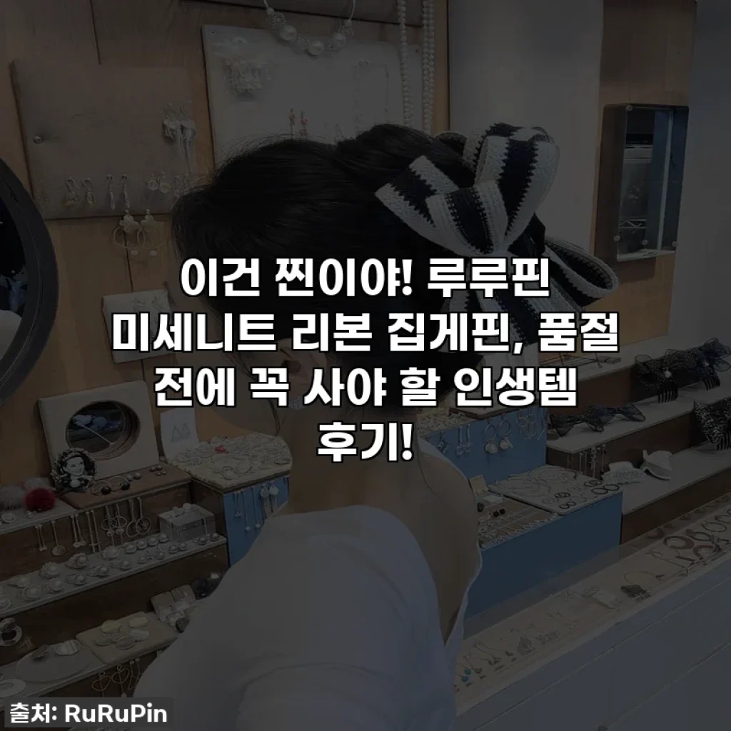 이건 찐이야! 루루핀 미세니트 리본 집게핀, 품절 전에 꼭 사야 할 인생템 후기!