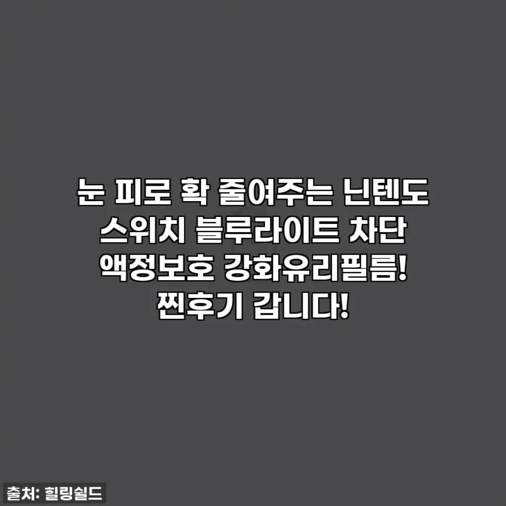눈 피로 확 줄여주는 닌텐도 스위치 블루라이트 차단 액정보호 강화유리필름! 찐후기 갑니다!