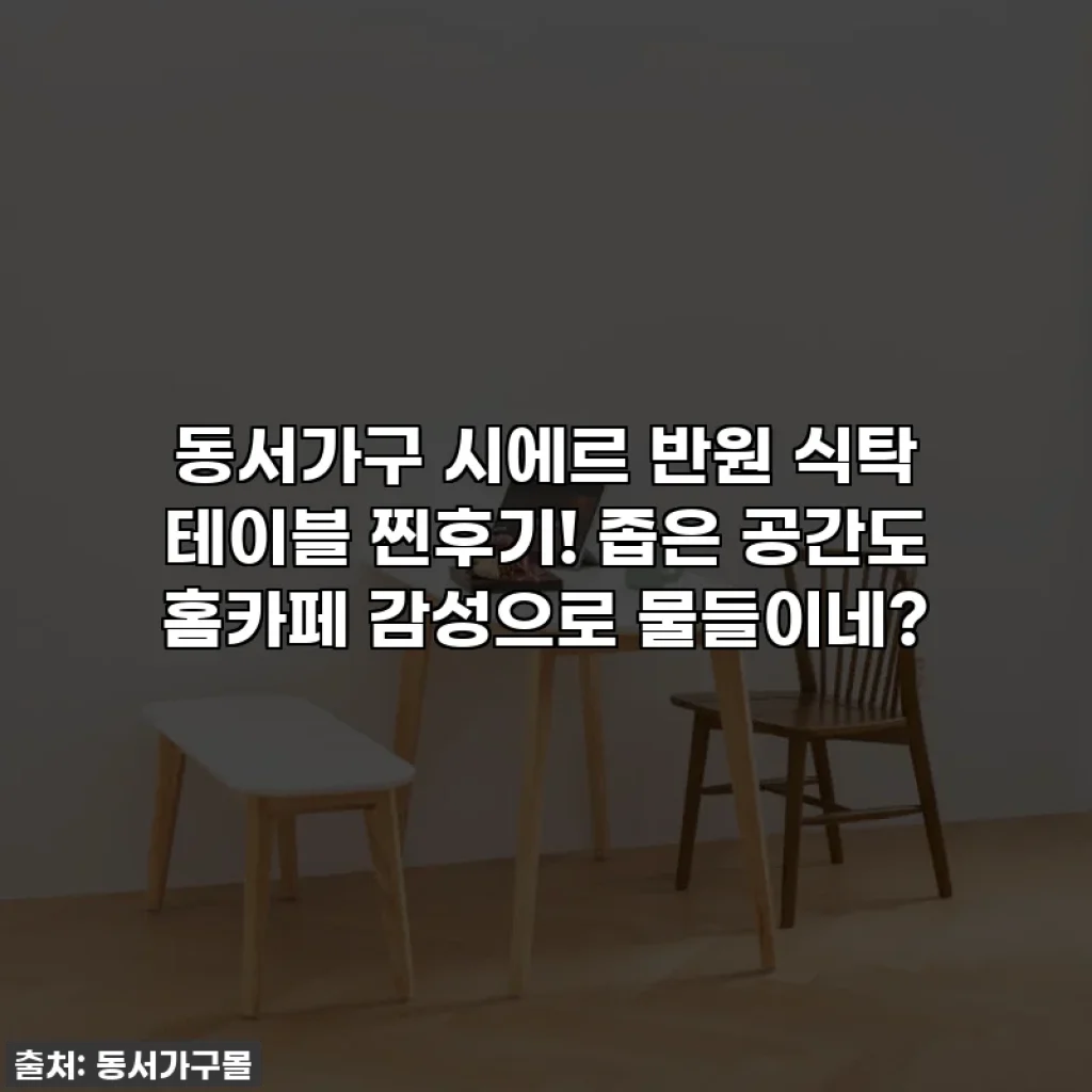 동서가구 시에르 반원 식탁 테이블 찐후기! 좁은 공간도 홈카페 감성으로 물들이네?