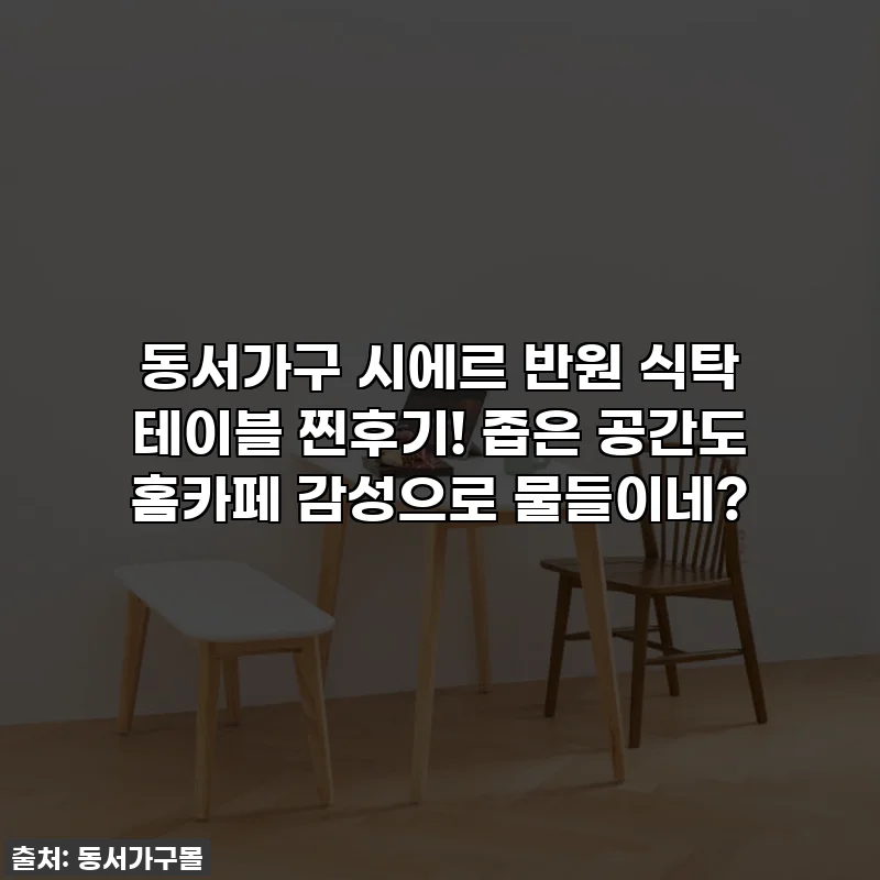 동서가구 시에르 반원 식탁 테이블 찐후기! 좁은 공간도 홈카페 감성으로 물들이네?