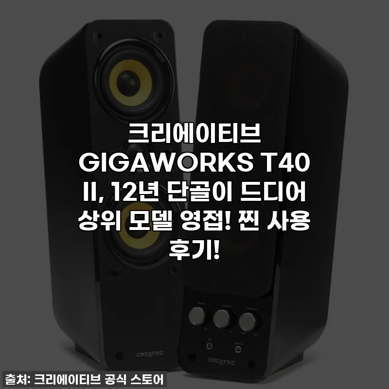 크리에이티브 GIGAWORKS T40 II, 12년 단골이 드디어 상위 모델 영접! 찐 사용 후기!