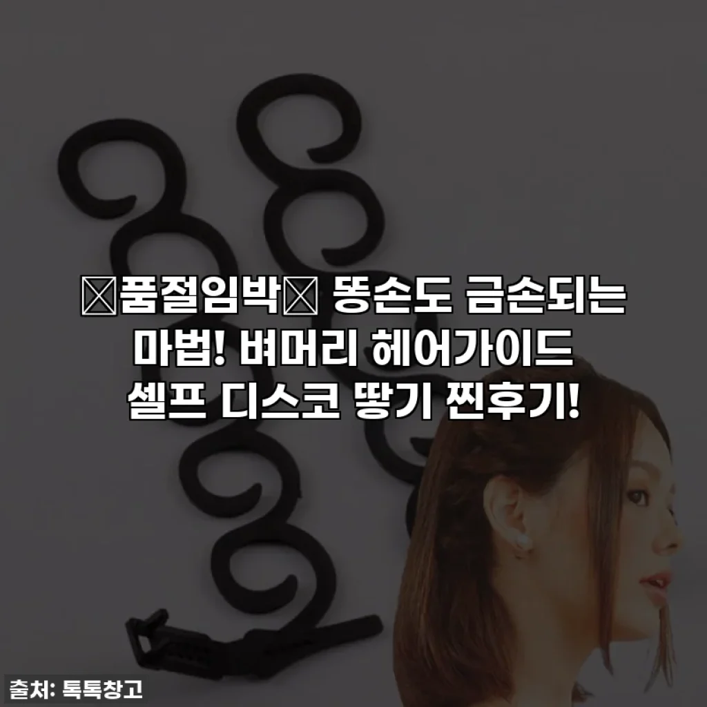 🚨품절임박🚨 똥손도 금손되는 마법! 벼머리 헤어가이드 셀프 디스코 땋기 찐후기!