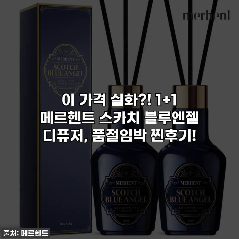 이 가격 실화?! 1+1 메르헨트 스카치 블루엔젤 디퓨저, 품절임박 찐후기!