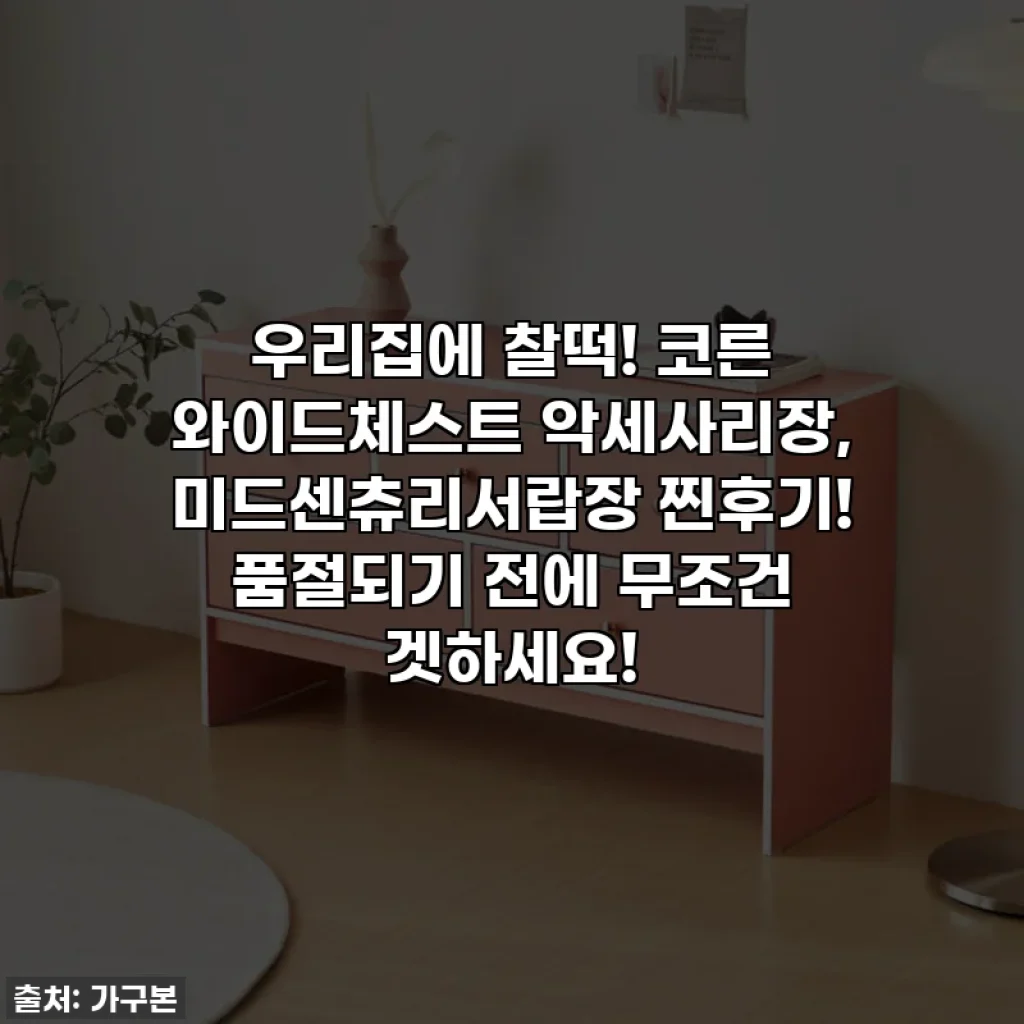 우리집에 찰떡! 코른 와이드체스트 악세사리장, 미드센츄리서랍장 찐후기! 품절되기 전에 무조건 겟하세요!