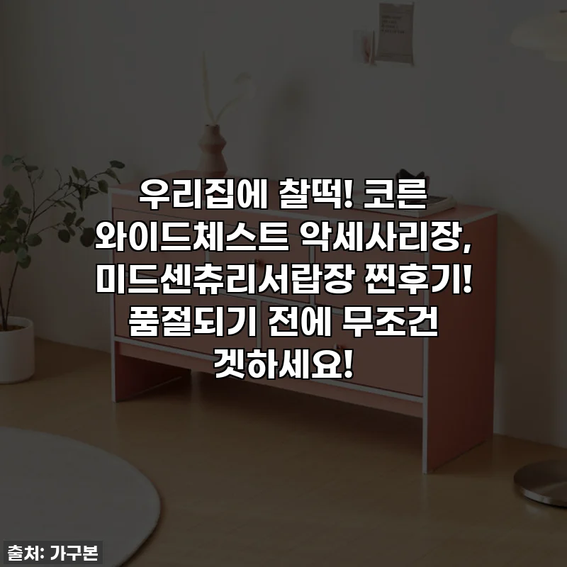 우리집에 찰떡! 코른 와이드체스트 악세사리장, 미드센츄리서랍장 찐후기! 품절되기 전에 무조건 겟하세요!