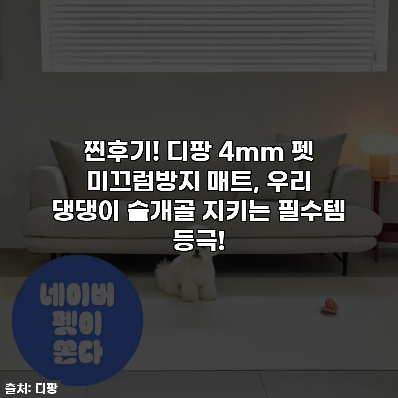 찐후기! 디팡 4mm 펫 미끄럼방지 매트, 우리 댕댕이 슬개골 지키는 필수템 등극!