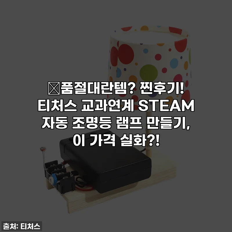 💥품절대란템? 찐후기! 티처스 교과연계 STEAM 자동 조명등 램프 만들기, 이 가격 실화?!