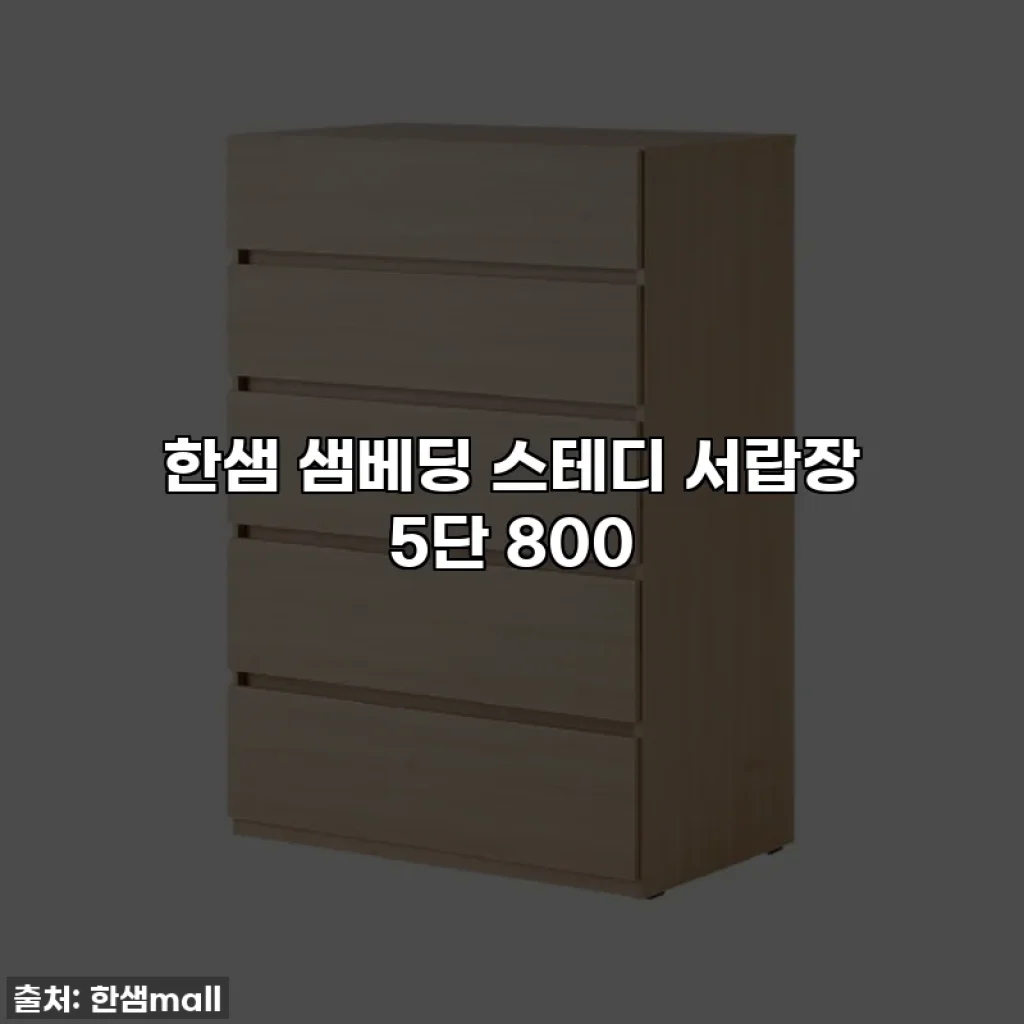 한샘 샘베딩 스테디 서랍장 5단 800