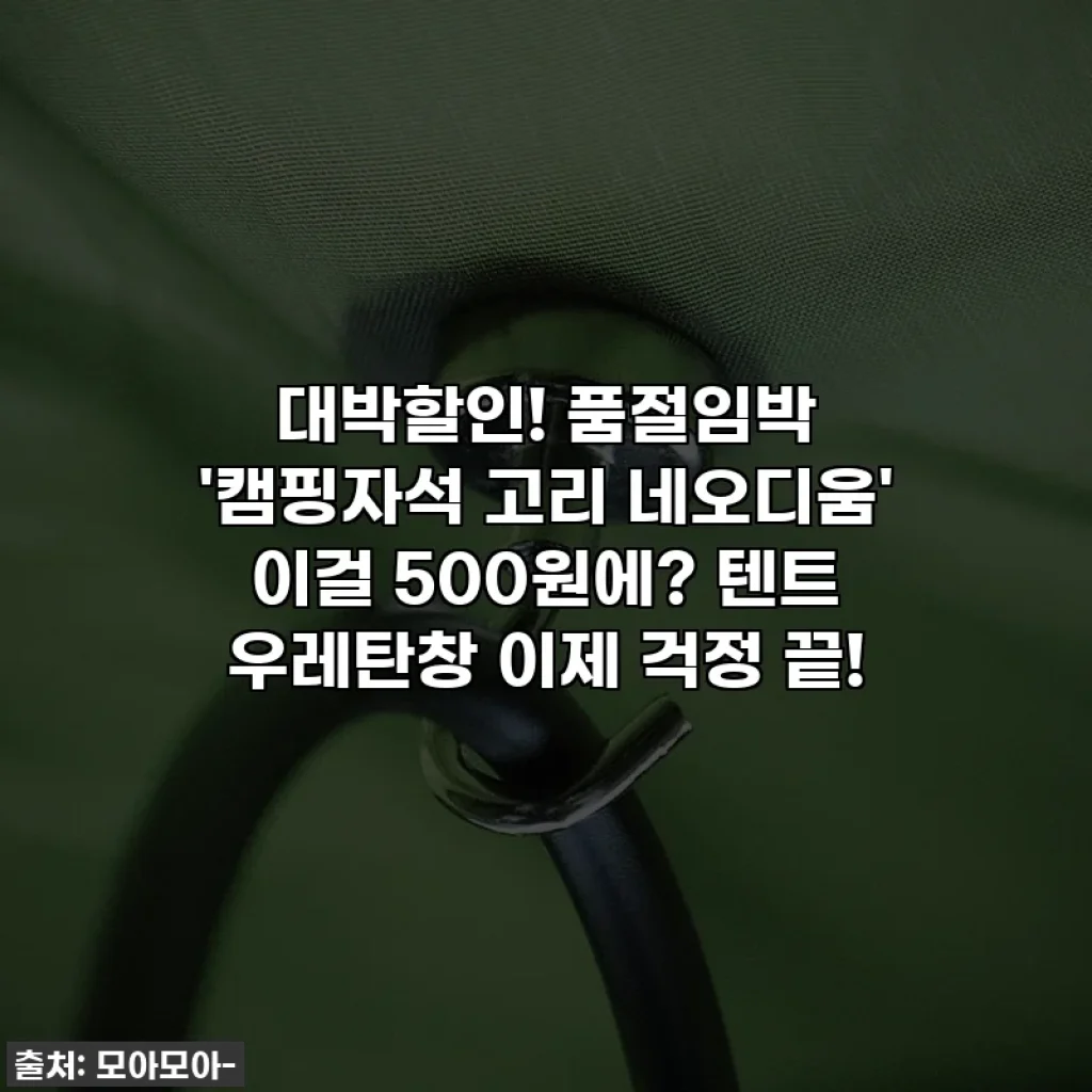 대박할인! 품절임박 '캠핑자석 고리 네오디움' 이걸 500원에? 텐트 우레탄창 이제 걱정 끝!