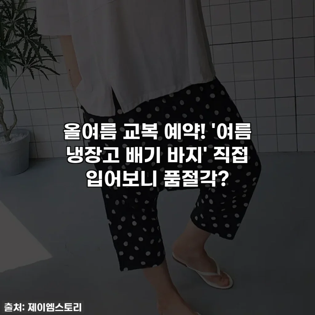 올여름 교복 예약! '여름 냉장고 배기 바지' 직접 입어보니 품절각?