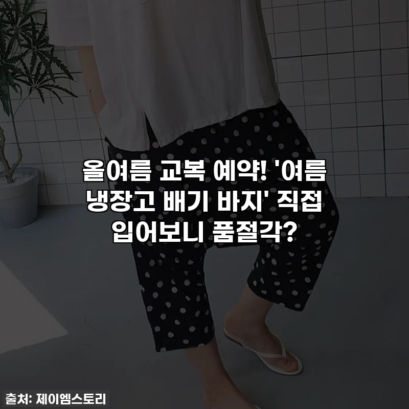 올여름 교복 예약! '여름 냉장고 배기 바지' 직접 입어보니 품절각?