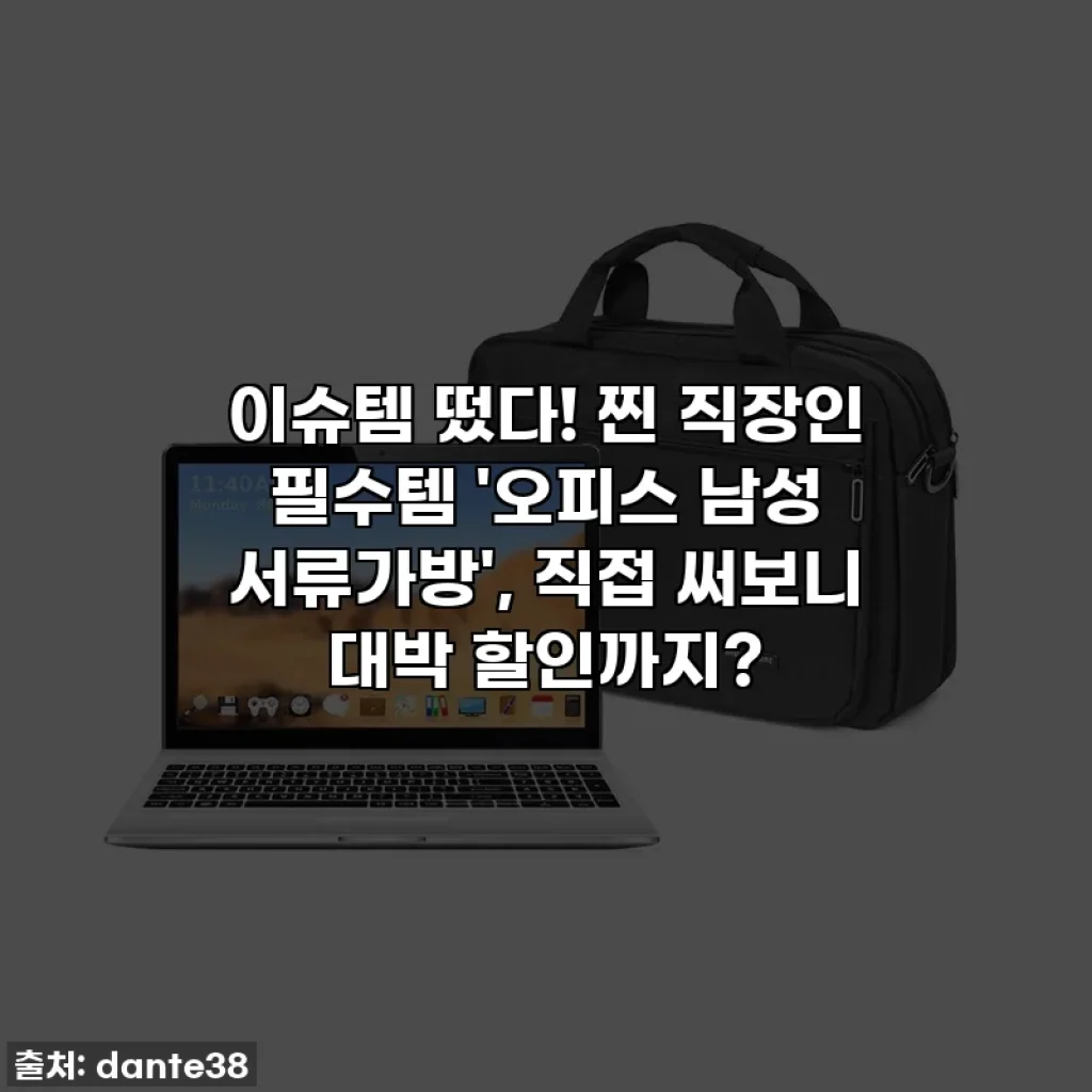 이슈템 떴다! 찐 직장인 필수템 '오피스 남성 서류가방', 직접 써보니 대박 할인까지?