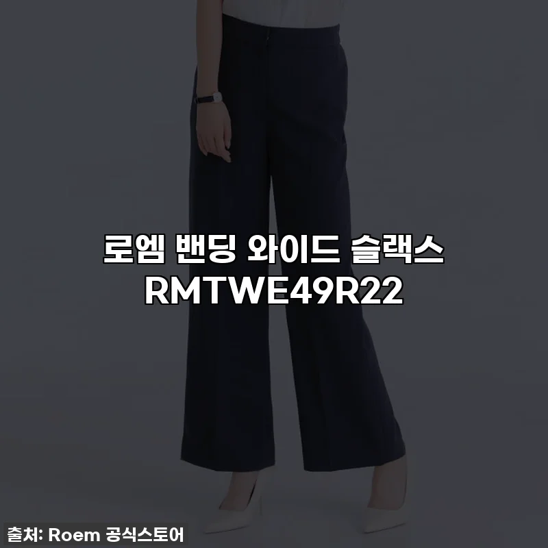 로엠 밴딩 와이드 슬랙스 RMTWE49R22