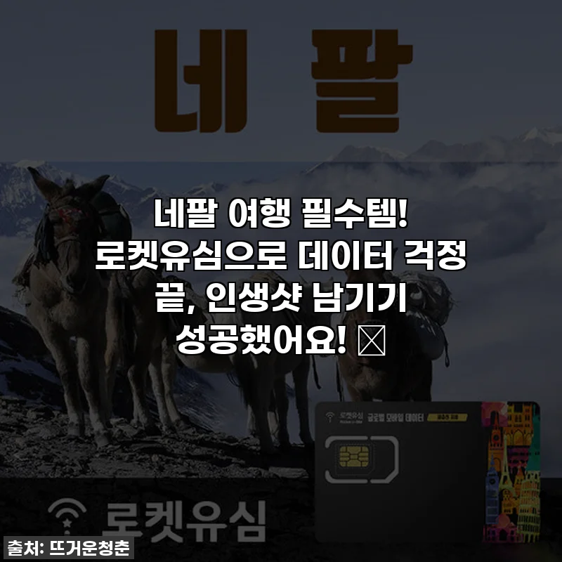 네팔 여행 필수템! 로켓유심으로 데이터 걱정 끝, 인생샷 남기기 성공했어요! 📸