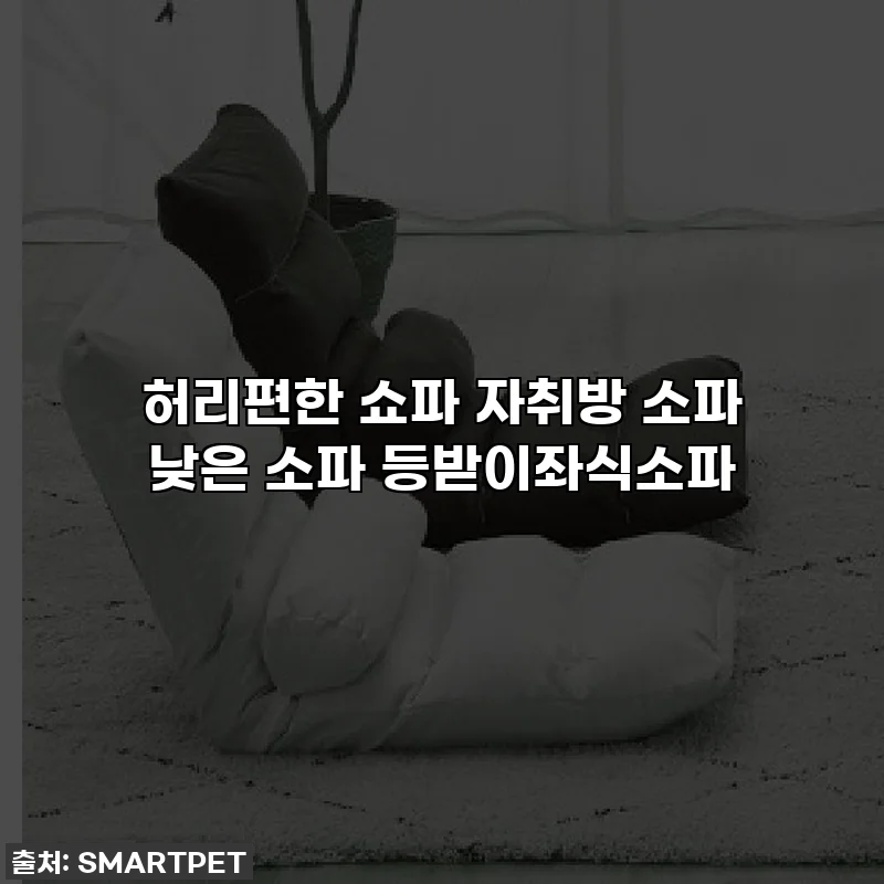 허리편한 쇼파 자취방 소파 낮은 소파 등받이좌식소파