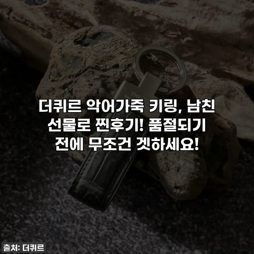 더퀴르 악어가죽 키링, 남친 선물로 찐후기! 품절되기 전에 무조건 겟하세요!