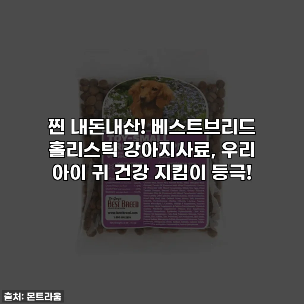 찐 내돈내산! 베스트브리드 홀리스틱 강아지사료, 우리 아이 귀 건강 지킴이 등극!