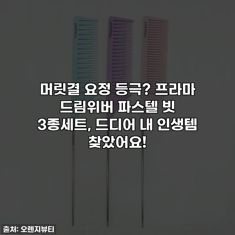✨머릿결 요정 등극?✨ 프라마 드림위버 파스텔 빗 3종세트, 드디어 내 인생템 찾았어요!