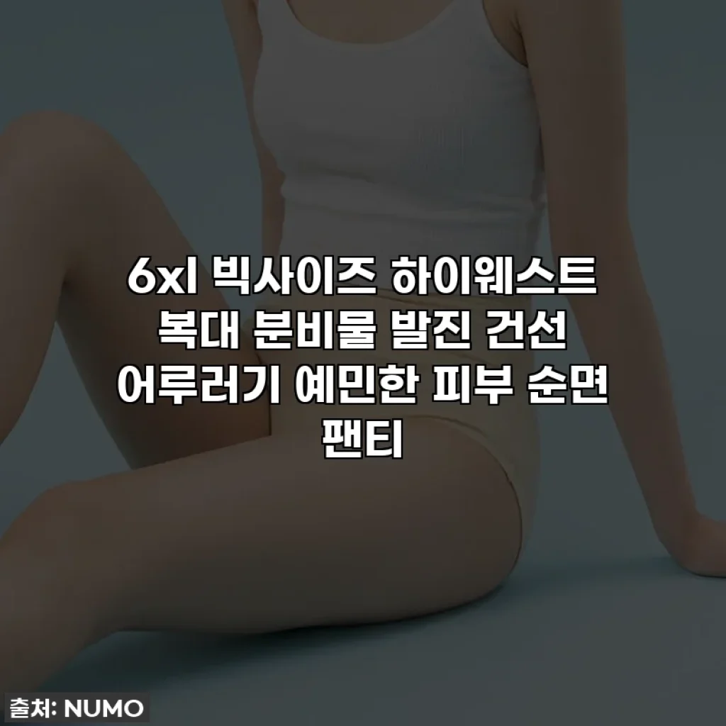 6xl 빅사이즈 하이웨스트 복대 분비물 발진 건선 어루러기 예민한 피부 순면 팬티