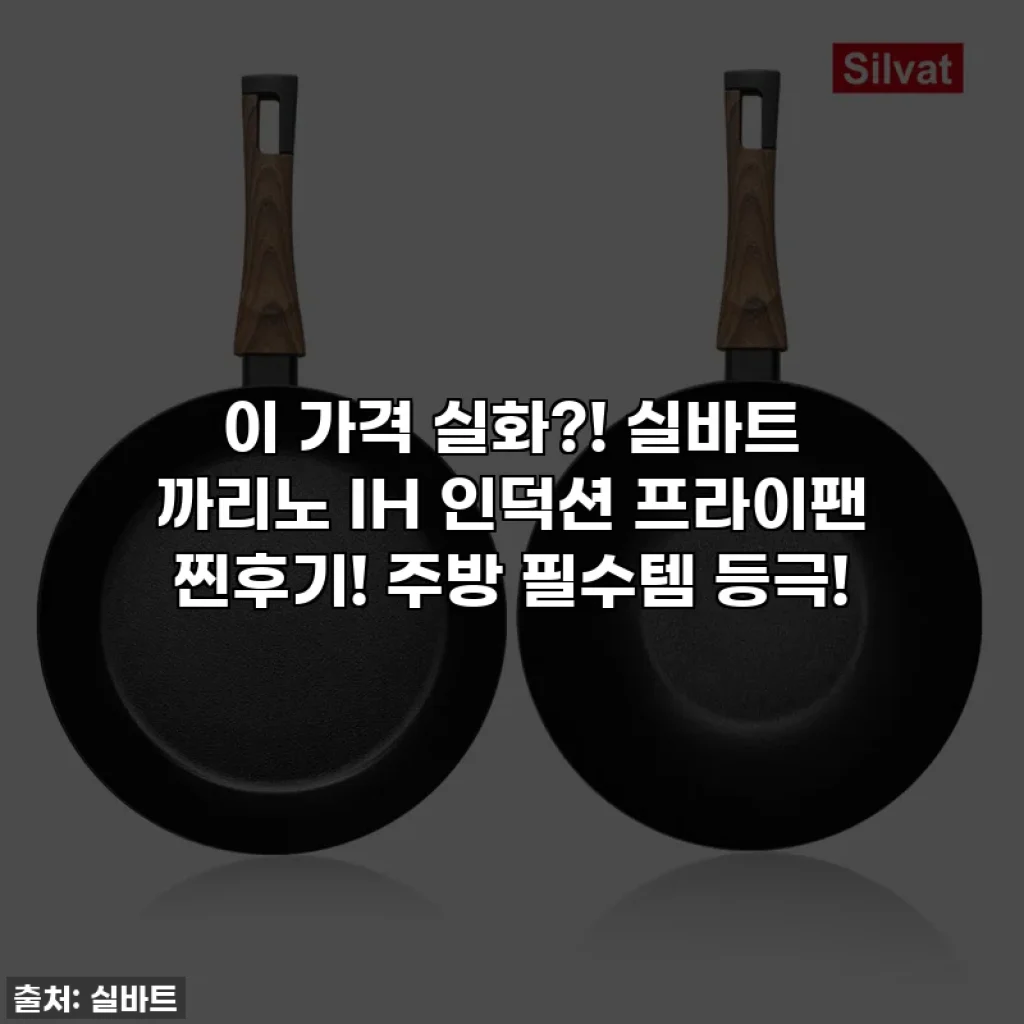 이 가격 실화?! 실바트 까리노 IH 인덕션 프라이팬 찐후기! 주방 필수템 등극!