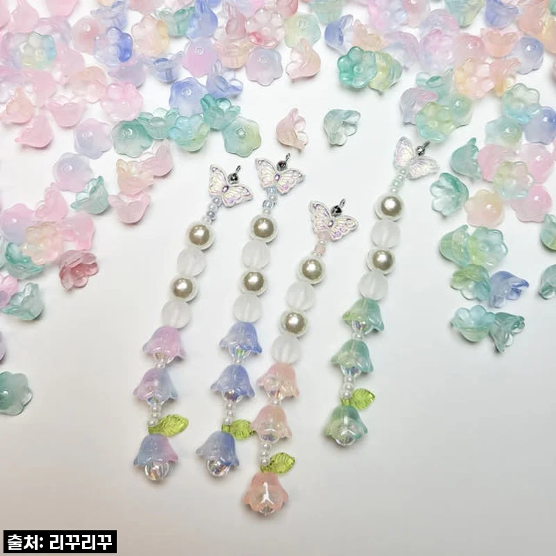 영롱함에 심쿵! 투톤 방울꽃 키링 부자재, 내 파우치에 봄이 왔어요 🌸 (ft. 품절대란템 겟하는 꿀팁!)