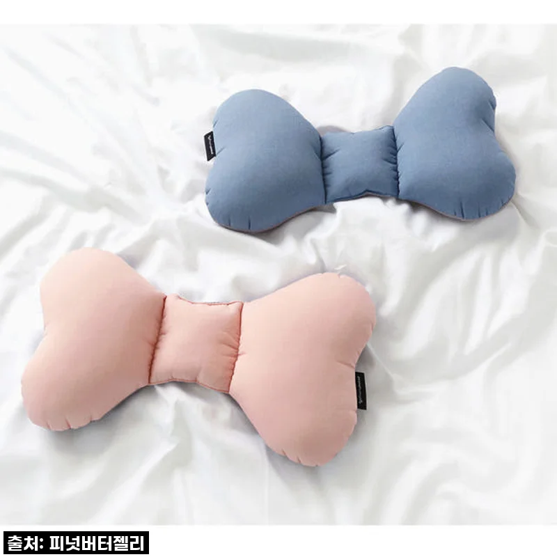 피넛버터젤리 피오라 빨아쓰는 아기 나비 베개 유아 유모차 카시트 쿨 목베개