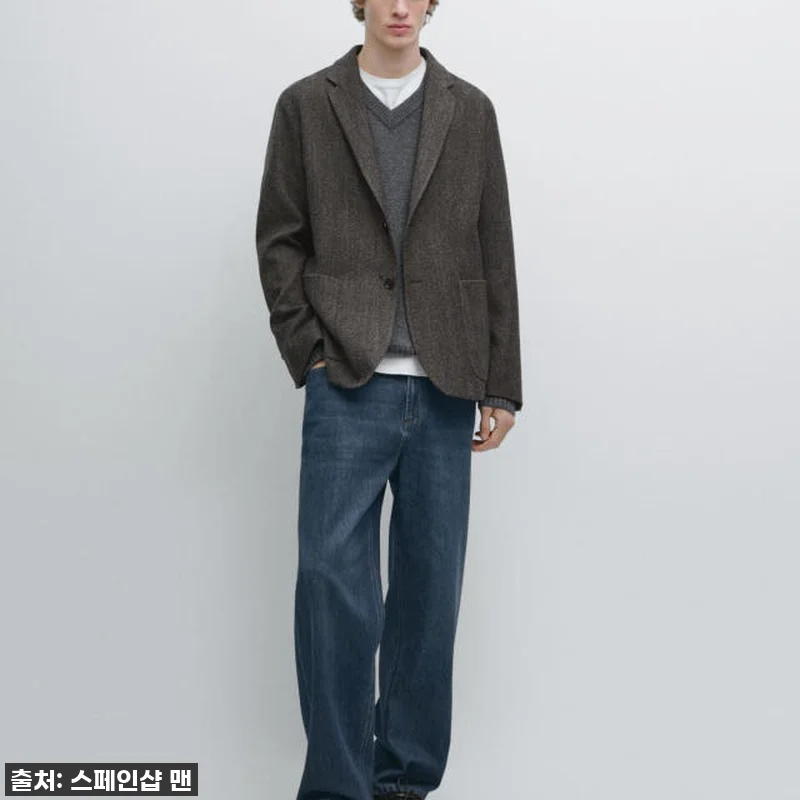 마시모두띠 헤링본 울블렌드 테일러드 관련 이미지 1