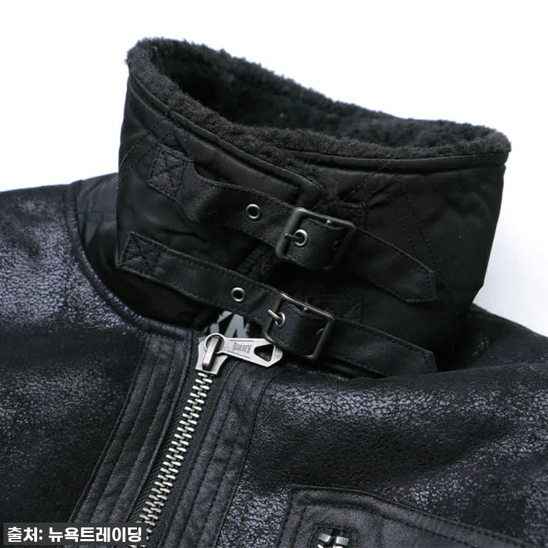 DKNY 남성 시어링 무스탕 가죽 자 관련 이미지 1