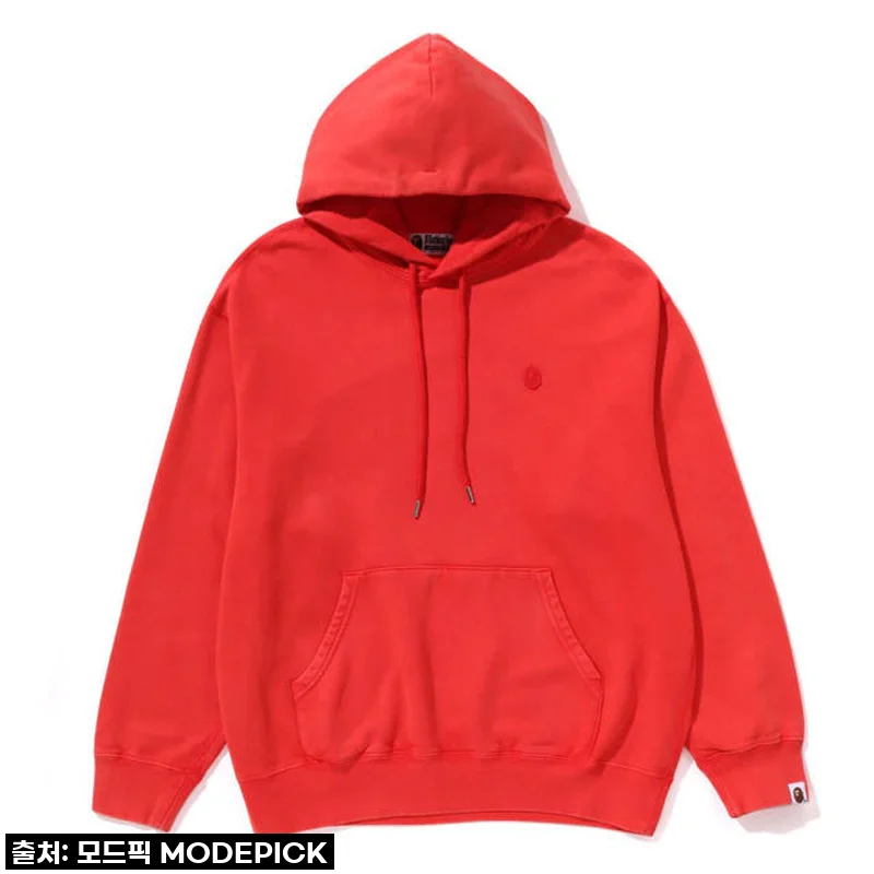 베이프 후드티 GARMENT DYE ONE POINT RELAXED FIT PULLOVER HOODIE 1L80-114-303