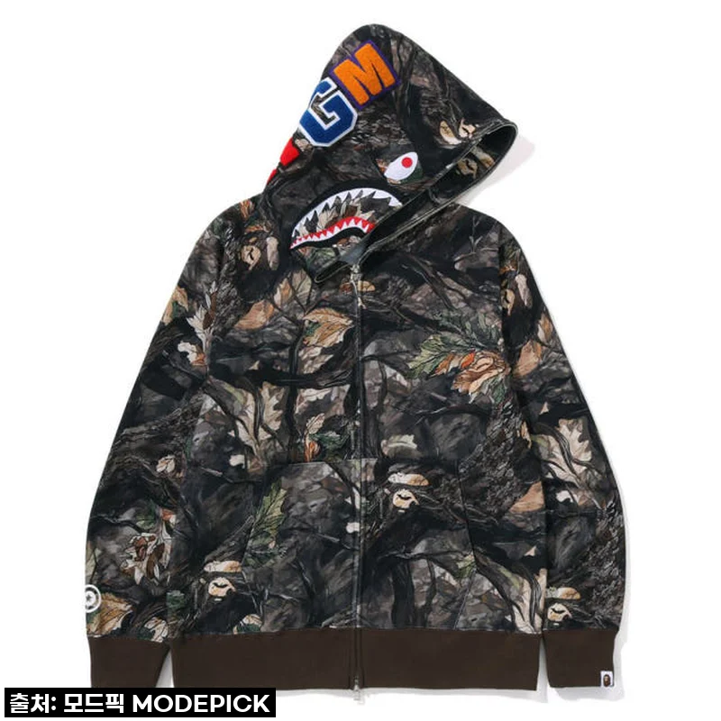 베이프 후드집업 TREE EDGE CAMO 샤크 후디, 겨울 스타일 제대로 살려주는 나만의 잇템!
