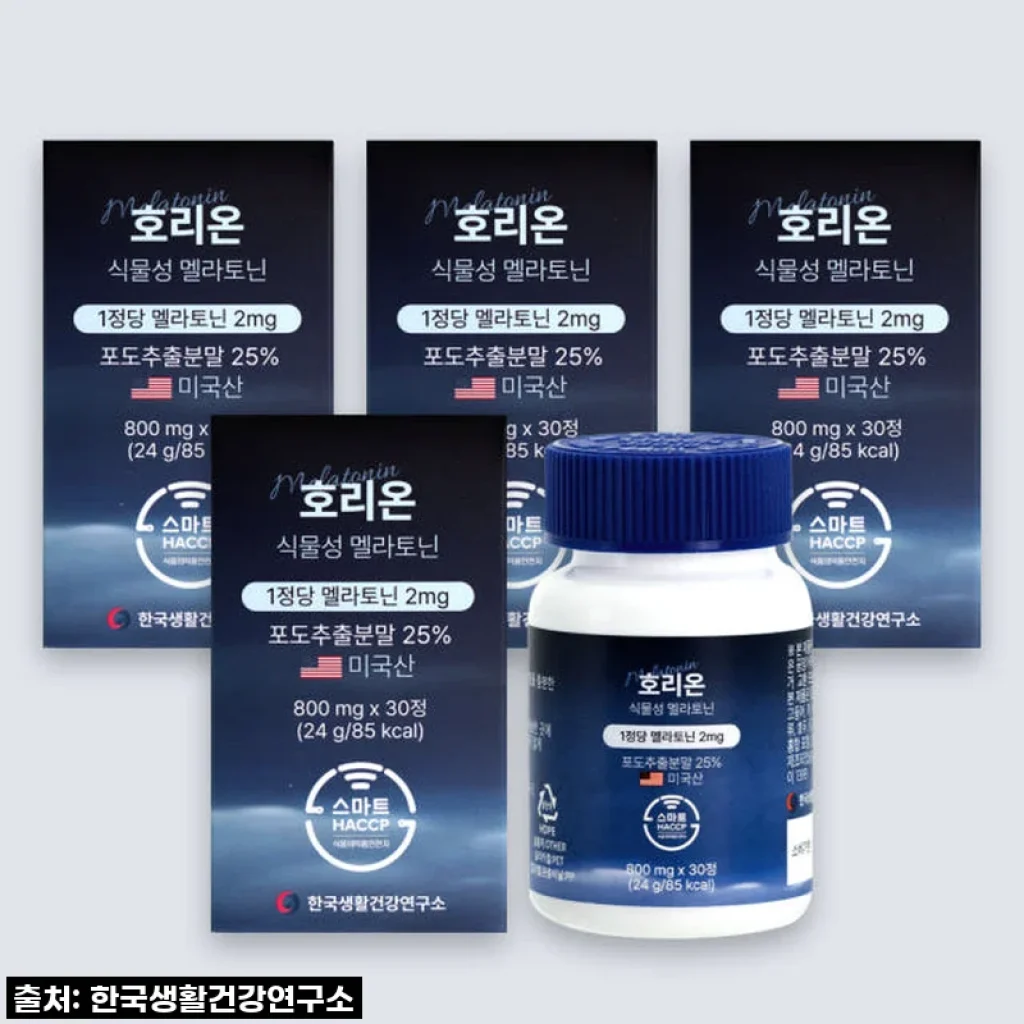 미국산 식물성 멜라토닌 2mg 함유 호리온 타트체리 30정, 4개 [원산지:상세설명에 표시]