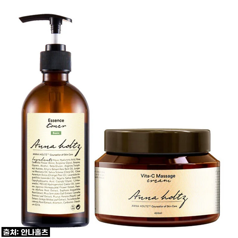 안나홀츠 여성 보습 스킨 300ml & 비타민C 마사지 크림 420g 2종 세트 사용 후기