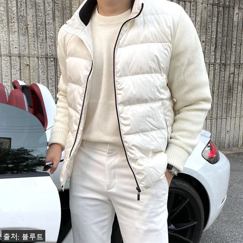 오리털 덕다운 니트 경량 숏 패딩+워 관련 이미지 2