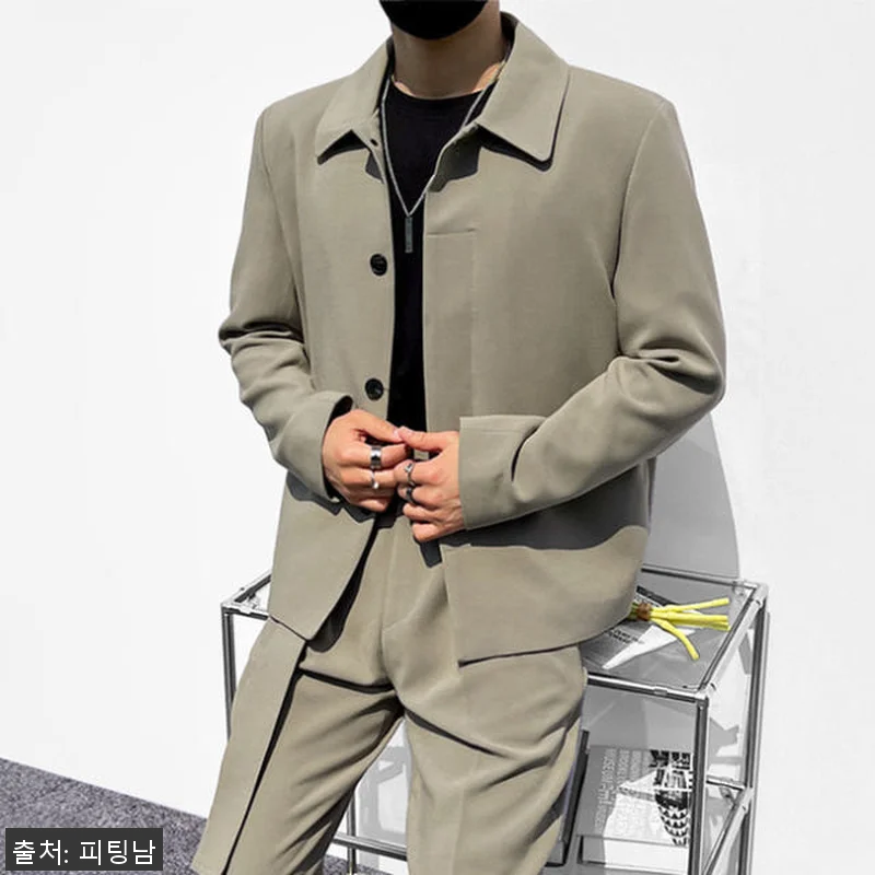 남자 루스벨트 봄 가을 스판 오버핏 관련 이미지 5