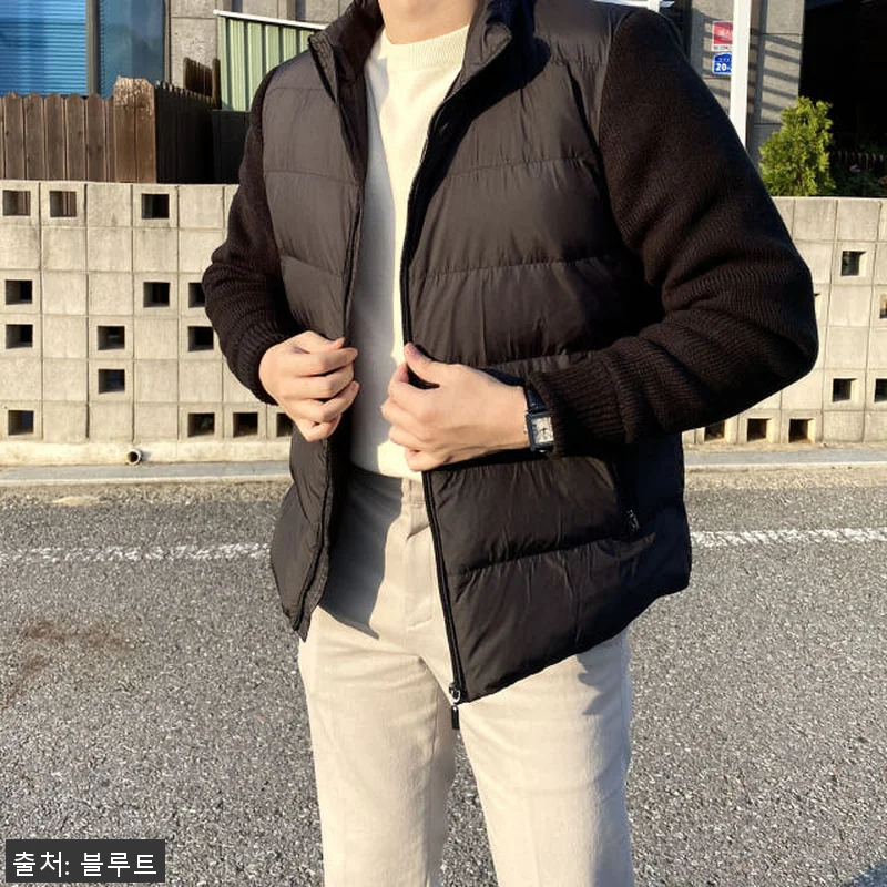 오리털 덕다운 니트 경량 숏 패딩+워 관련 이미지 5