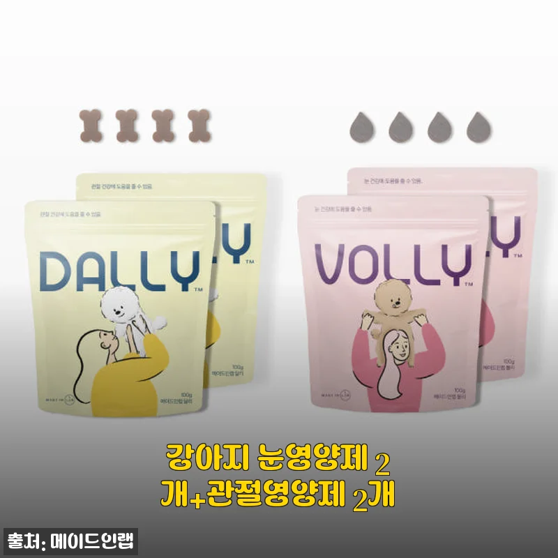 강아지 눈영양제 2개+관절영양제 2개 세트 사용후기: 꾸준함이 만든 변화